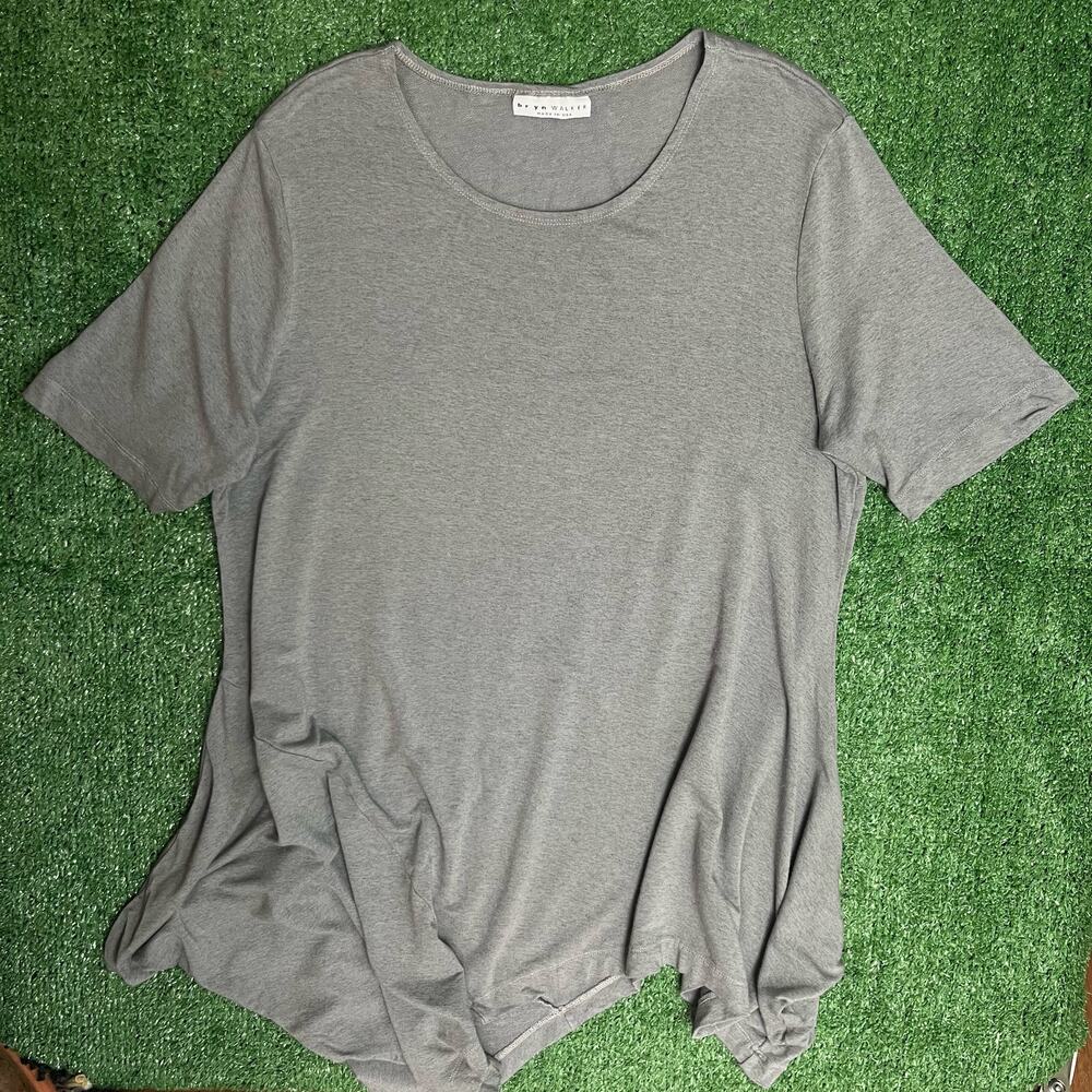 Bryn Walker Jessie Tunic Shirt Gray Asymmetrical Top // Size Medium - Picture 3 of 6
